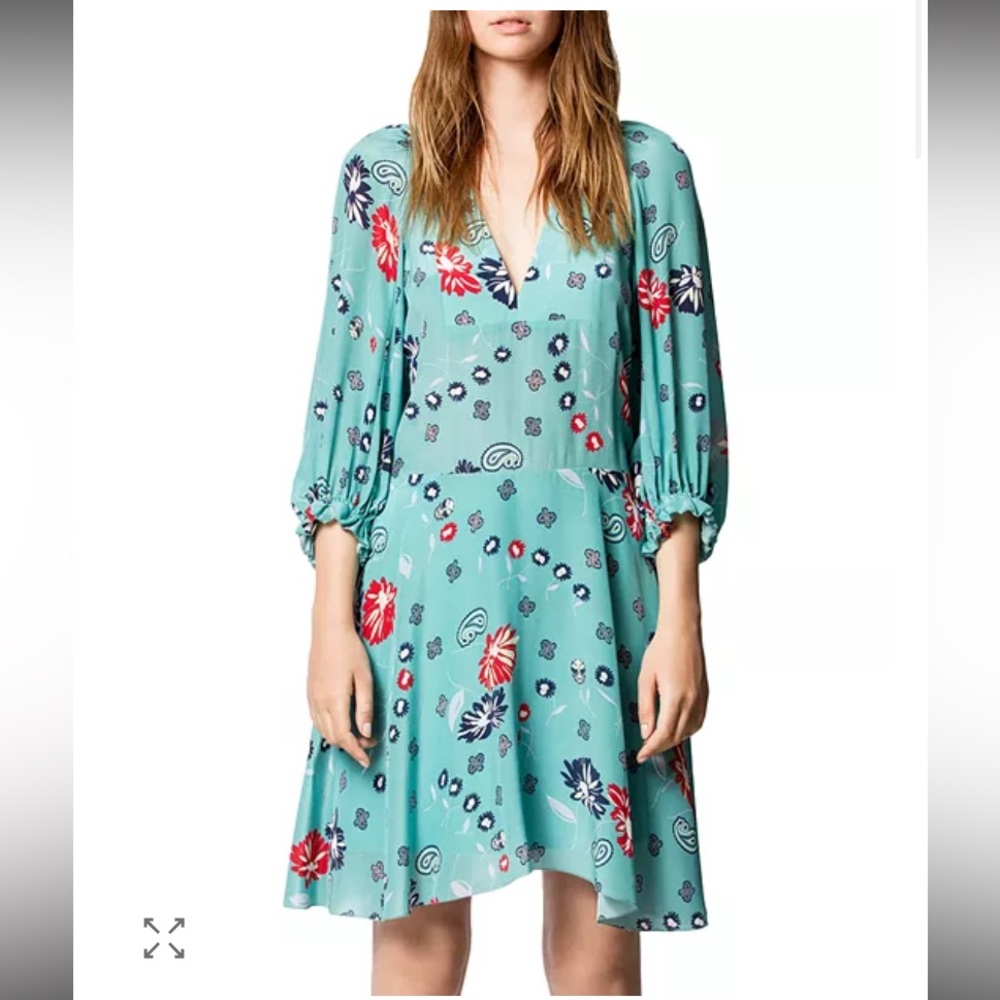 Zadig & Voltaire Remi Daisy Printed Silk Dress